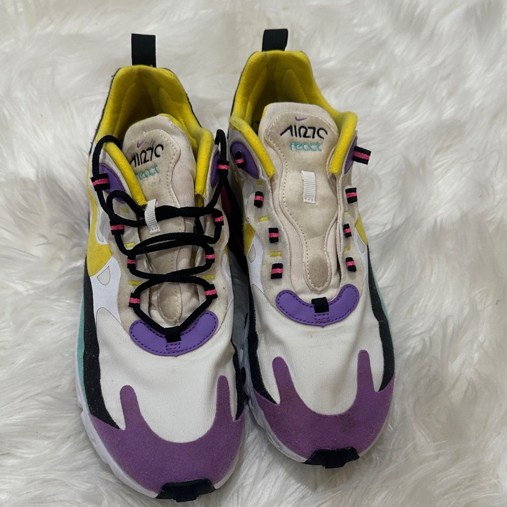 Nike Kids Multi-Color Purple Yellow Black Sneakers